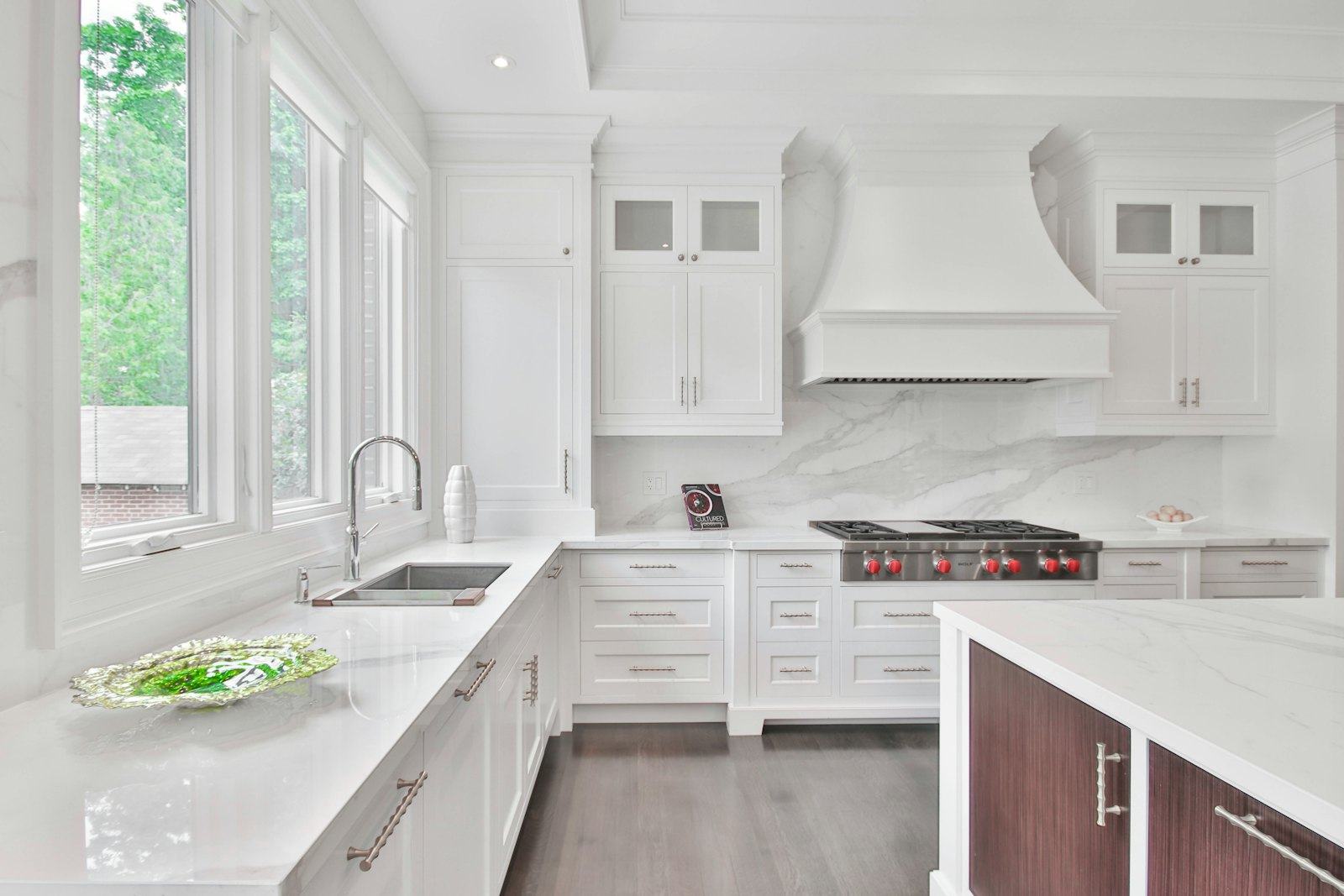 Spotless white kitchen